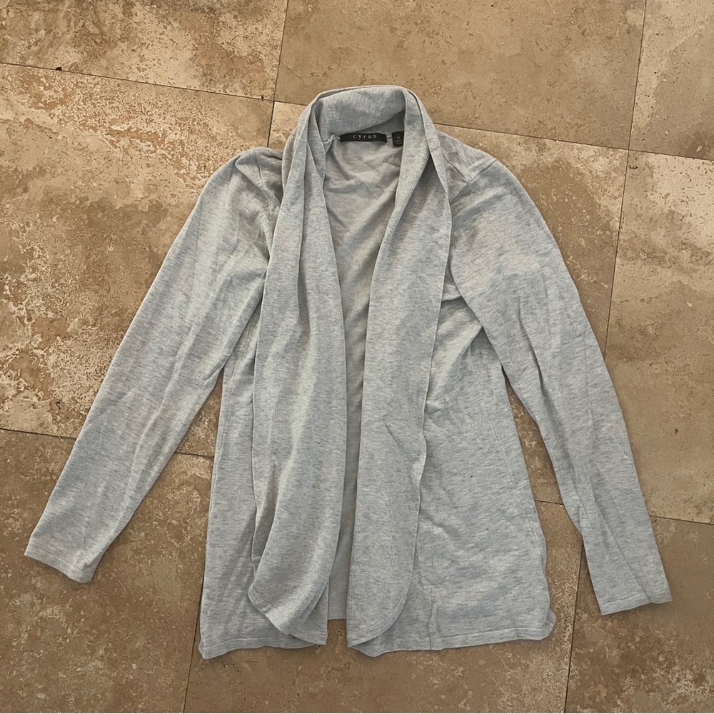 Anthropologie Cyrus Light Grey Cardigan